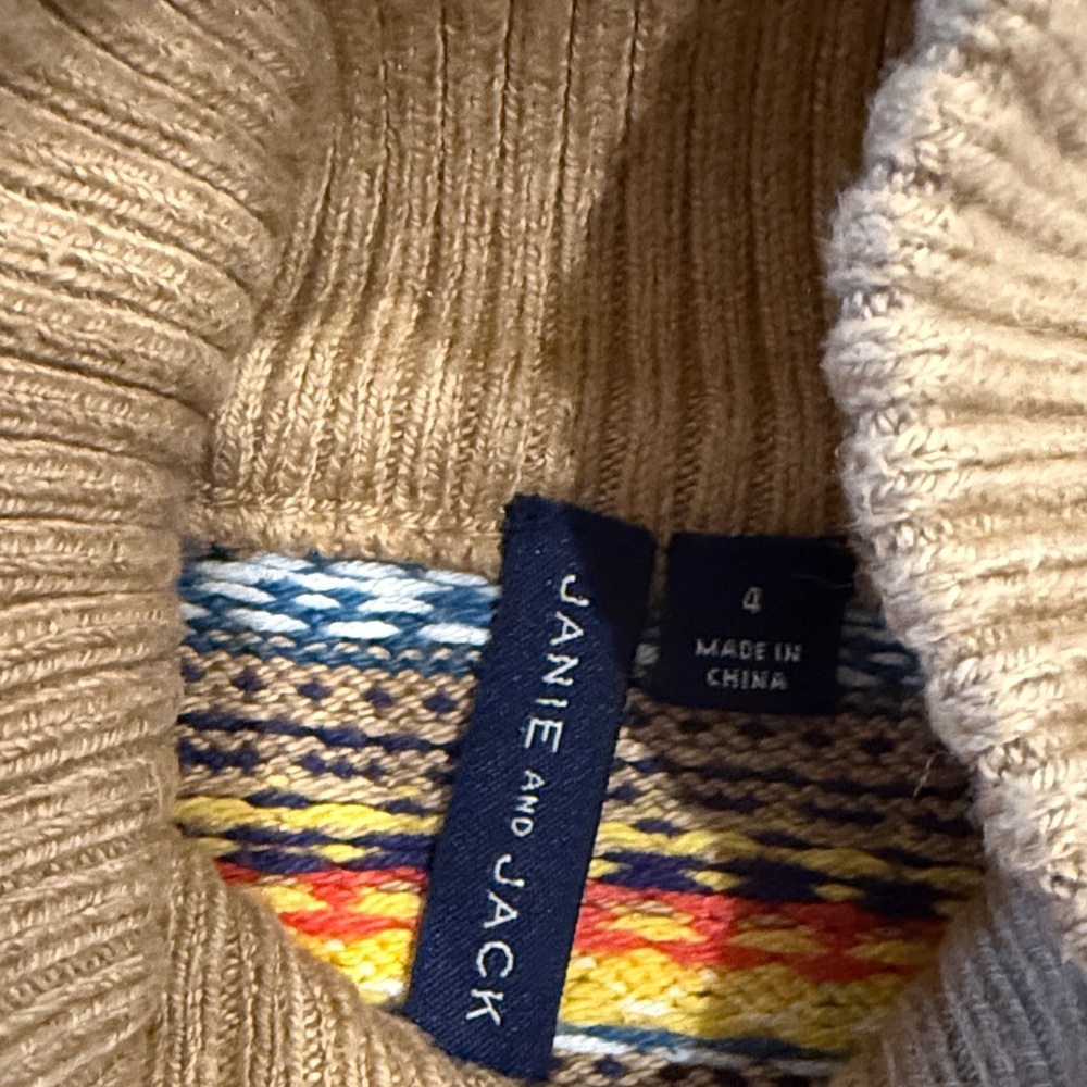 Janie and Jack Multicolor Striped Turtleneck Sweater - Picture 2 of 2